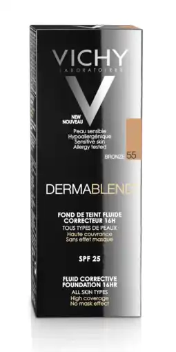 De Online Drogist Vichy dermablend corrigerende foundation 55 bronze 30ml aanbieding