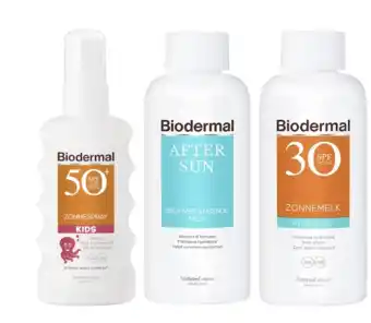 De Online Drogist Biodermal zon familie pakket 3st aanbieding