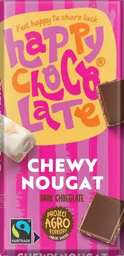 De Online Drogist Happy chocolate puur nougat 100gr aanbieding