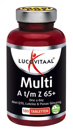 De Online Drogist Lucovitaal multi a t/m z 65+ tabletten 180tb aanbieding