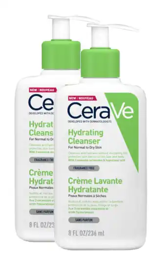 De Online Drogist Cerave hydraterende reinigingscrème multi 2x236ml aanbieding
