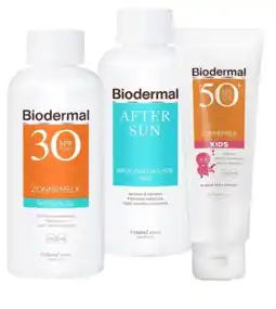 De Online Drogist Biodermal zon familie pakket zonnemelk 3st aanbieding