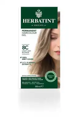 De Online Drogist Herbatint haarverf gel 8c light ash blonde 150ml aanbieding