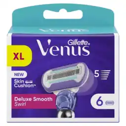 De Online Drogist Gillette venus deluxe smooth swirl navulmesjes 6st aanbieding