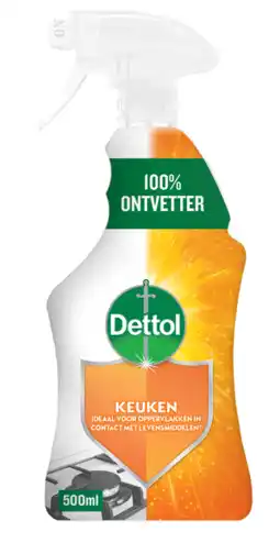 De Online Drogist Dettol power keukenreiniger spray 500ml aanbieding