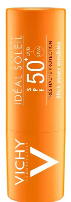 De Online Drogist Vichy ideal soleil stick gevoelige zones spf50+ 9gr aanbieding