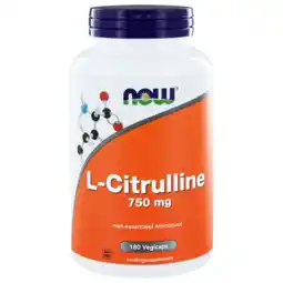 De Online Drogist Now l-citrulline 750mg capsules 180cp aanbieding