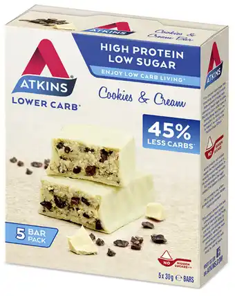 De Online Drogist Atkins cookies & cream reep 5st 150gr aanbieding