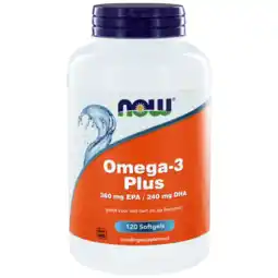 De Online Drogist Now omega-3 plus softgels 120sg aanbieding