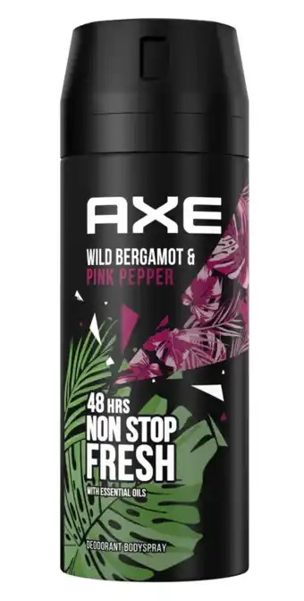 De Online Drogist Axe wild fresh bergamot & pink pepper deo & bodyspray 150ml aanbieding