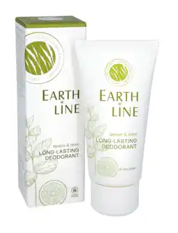 De Online Drogist Earth line long-lasting deodorant lemon & mint 50ml aanbieding