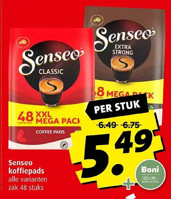 Boni Senseo koffiepads aanbieding