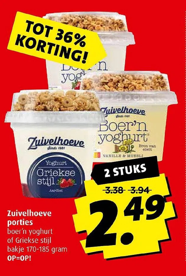Boni Zuivelhoeve porties aanbieding