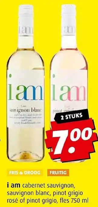 Boni I am cabernet sauvignon, sauvignon blanc, pinot grigio aanbieding