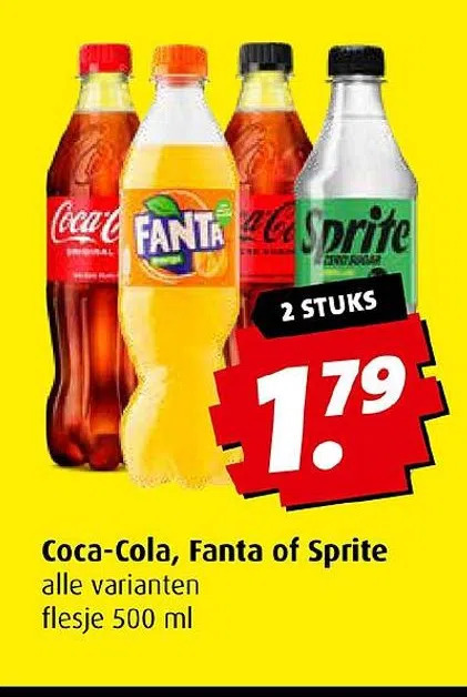 Boni Coca-cola, fanta of sprite aanbieding