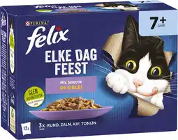 Intratuin Felix kattenvoer in gelei elke dag feest mix selectie senior 85 g 12 stuks aanbieding