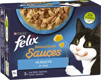 Intratuin Felix kattenvoer in saus sensations sauces vis adult 85 g 12 stuks aanbieding