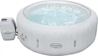 Intratuin Bestway opblaasbare jacuzzi lay-z-spa paris rond grijs d 196 h 66 cm aanbieding