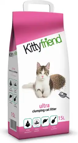 Intratuin Kitty friend kattenbakvulling ultra clumping 15l aanbieding