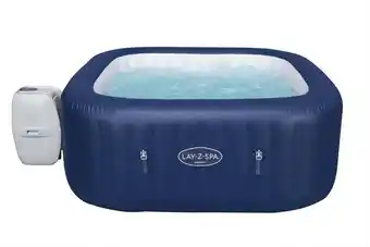 Intratuin Bestway opblaasbare jacuzzi lay-z-spa hawaii vierkant blauw 180 x 180 x 71 cm aanbieding