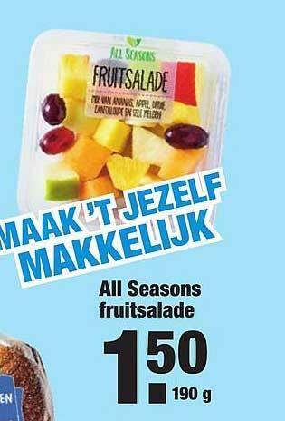 ALDI All Seasons Fruitsalade aanbieding