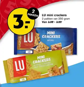 Hoogvliet LU mini crackers aanbieding