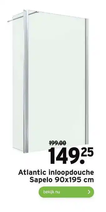 GAMMA Atlantic Inloopdouche Sapelo 90x195 Cm aanbieding