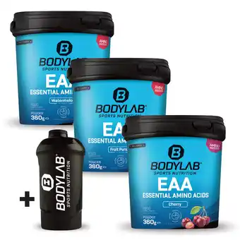 Bodylab 3 x eaa (elk 360g) + shaker aanbieding