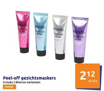 Action Peel-off gezichtsmaskers aanbieding