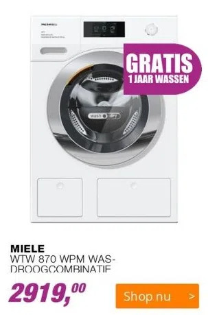 EP Wtw 870 wpm was-droogcombinatie aanbieding