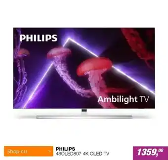 EP 48oled807 4k oled tv aanbieding