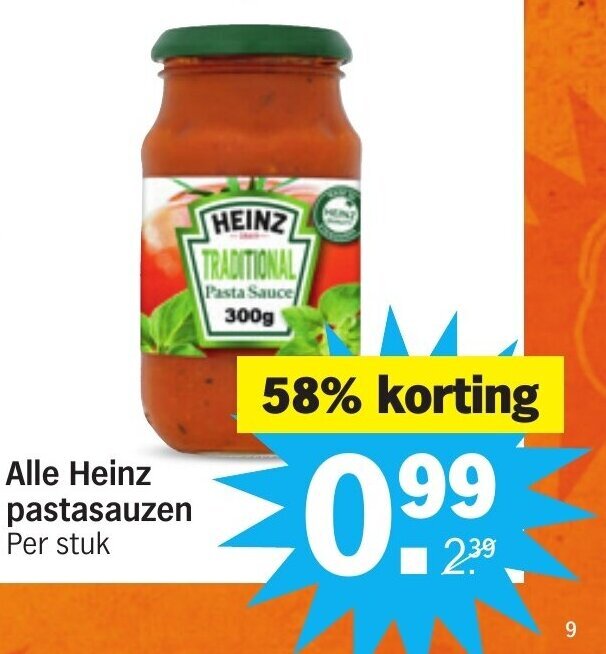 Alle Heinz Pastasauzen Aanbieding Bij Albert Heijn