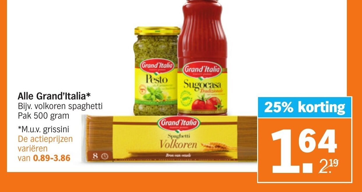 Alle Grand'Italia aanbieding bij Albert Heijn