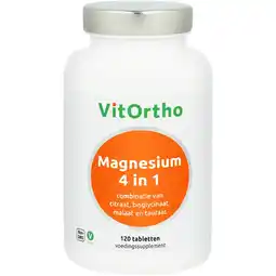 De Online Drogist Vitortho magnesium 4 in 1 tabletten 120tb aanbieding