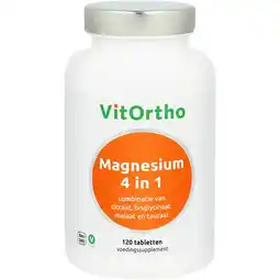 De Online Drogist Vitortho magnesium 4 in 1 tabletten 120tb aanbieding