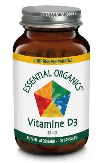 De Online Drogist Essential organics vitamine d3 25mcg capsules 120cp aanbieding