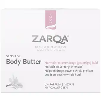 De Online Drogist Zarqa body bodybutter sensitive 250ml aanbieding