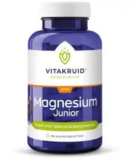 De Online Drogist Vitakruid magnesium junior kauwtabletten 90tb aanbieding