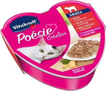 Intratuin Vitakraft kattenvoer poésie kalfsvlees in saus 85 g aanbieding