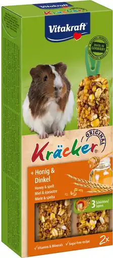 Intratuin Vitakraft caviasnack kräcker honing en spelt 2 stuks aanbieding