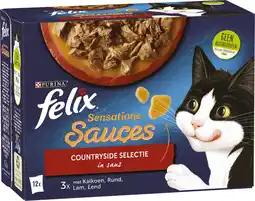 Intratuin Felix kattenvoer in saus sensations sauces countryside selectie adult 85 g 12 stuks aanbieding