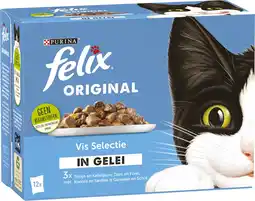 Intratuin Felix kattenvoer in gelei original vis adult 85 g 12 stuks aanbieding