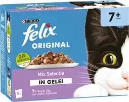 Intratuin Felix kattenvoer in gelei original mix selectie senior 85 g 12 stuks aanbieding