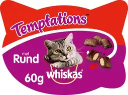 Intratuin Whiskas temptations rundvlees 60 gram aanbieding