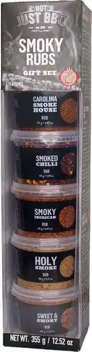 Intratuin Not just bbq giftset smoky rubs 5 x 70 gr aanbieding