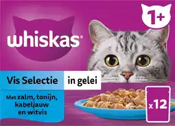 Intratuin Whiskas kattenvoer in gelei vis selectie vis adult 85 g 12 stuks aanbieding