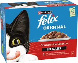 Intratuin Felix kattenvoer in saus original countryside selectie adult 85 g 12 stuks aanbieding
