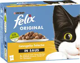 Intratuin Felix kattenvoer in saus original countryside selectie adult 85 g 12 stuks aanbieding