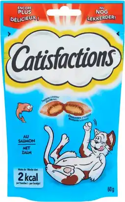 Intratuin Catisfactions kattensnoepjes zalm 60 g aanbieding