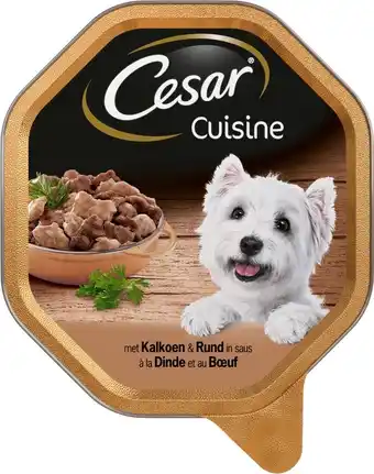 Intratuin Cesar cuisine kalkoen met rund alu kuipje 150 g aanbieding